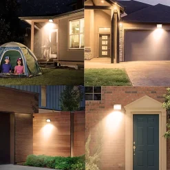 Pack de 2 Projecteur LED Extérieur IP65 Imperméable 50W 4750Lm 3000K Lumière Chaude pour Maison Garage Jardin Terrasse