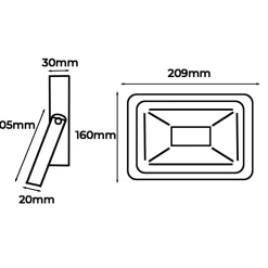 Pack de 2 Projecteur LED Extérieur IP65 Imperméable 50W 4750Lm 3000K Lumière Chaude pour Maison Garage Jardin Terrasse