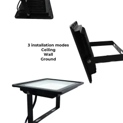 Pack de 2 Projecteur LED Extérieur IP65 Imperméable 100W 9500Lm 3000K Lumière Chaude pour Maison Garage Jardin Terrasse