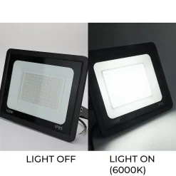 Pack de 2 Projecteur LED Extérieur IP65 Imperméable 100W 9500Lm 3000K Lumière Chaude pour Maison Garage Jardin Terrasse