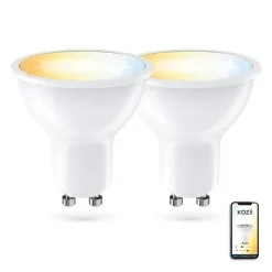 Pack de 2 Ampoules LED connectées KOZii, multi-blancs (2700 à 6500 kelvins), GU10 Spot 5W cons. Variation de luminosité