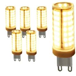 Pack de 6 Ampoules LED G9 Tubulaires 6W 3000K Lumière Chaude Efficacité et Durabilité