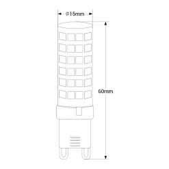 Pack de 6 Ampoules LED G9 Tubulaires 6W 6000K Lumière Froide 220240V AC Efficacité et Durabilité