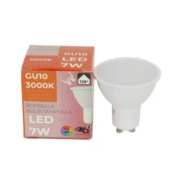 Pack de 10 Ampoules LED GU10 7W 770lm 3000K Blanc Chaud SMD2835 120 Sans Scintillement No Flicker 220V