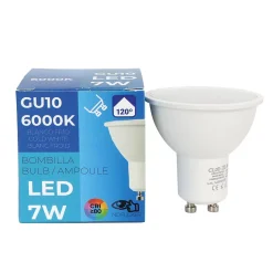 Pack de 10 Ampoules LED GU10 7W 770lm 6000K Blanc Froid SMD2835 120 Sans Scintillement No Flicker 220V