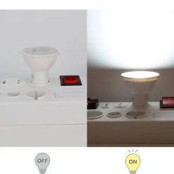 Pack de 10 Ampoules LED GU10 7W 45 SMD2835 665lm 220V 6000K Blanc Froid Sans Scintillement