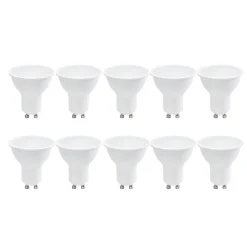 Pack de 10 Ampoules LED GU10 7W 770lm 4000K Blanc Neutre SMD2835 120 Sans Scintillement No Flicker 220V