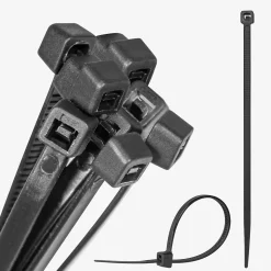 Pack de 10 Colliers de Serrage en Plastique Noir - 2,5 x 100 mm