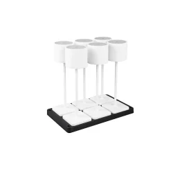 Pack de 6 lampes de table rechargeables blanches - Trio - Fernandez