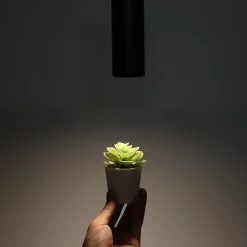 Pack de 2 Lampes Suspendues Modernes de Plafond en Aluminium Noir,en Forme de Tube 20cm, avec GU10