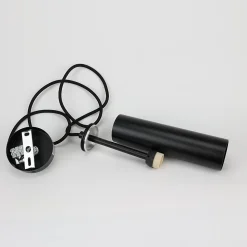 Pack de 2 Lampes Suspendues Modernes de Plafond en Aluminium Noir,en Forme de Tube 20cm, avec GU10