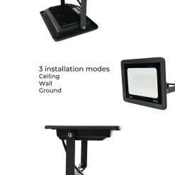 Pack de 10 Projecteur LED Extérieur IP65 Imperméable 50W 4750Lm 3000K Lumière Chaude pour Maison Garage Jardin Terrasse