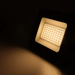 Pack de 10 Projecteur LED Extérieur IP65 Imperméable 50W 4750Lm 3000K Lumière Chaude pour Maison Garage Jardin Terrasse