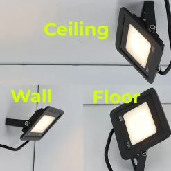 Pack de 10 Projecteurs LED Extérieur 20W IP65 Étanche 1900Lm 3000K Blanc Chaud Idéal pour Maison Garage Patio Terrasse