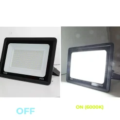 Pack de 2 Projecteurs LED Extérieur 150W Lumière Froide 6000K 15750lm IP65 Angle 120 Support Réglable Aluminium pour Gar