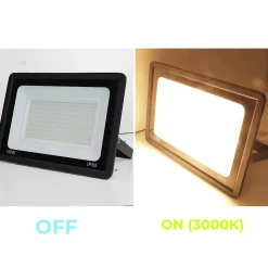 Pack de 5 Projecteurs LED Extérieur 150W Lumière Blanche Chaude 3000K 14250lm IP65 Support Réglable