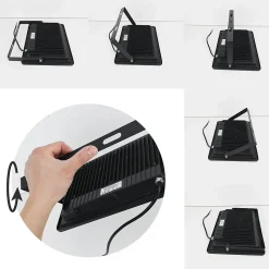 Pack de 5 Projecteurs LED Extérieur 150W Lumière Blanche Chaude 3000K 14250lm IP65 Support Réglable