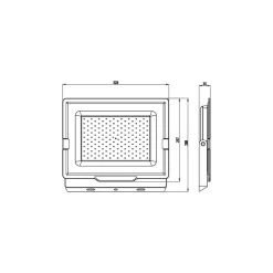 PADLIGHT POWER, projecteur LED SMD 150W IP65 noir 6500K