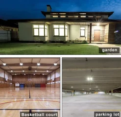 PADLIGHT5, projecteur LED SMD 10W IP44, noir 6500K. Avec détecteur de mouvements