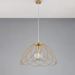 Pagode Lustre en fer laqué doré décor or antique avec câble électrique réglable 1 lumière 132 d.45 BL298-S1-ORO