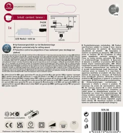 Panneau encastré LED Areo IP44 carré 120x120mm 6,5W 418lm 3000K Blanc dépoli gradable