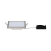 Panneau encastré LED Areo IP44 carré 120x120mm 6,5W 418lm 3000K Nickel mat gradable