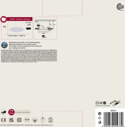 Panneau encastré LED Areo IP44 rond 180mm 11W 770lm 3000K Blanc dépoli gradable