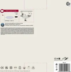 Panneau encastré LED Areo rond 180mm 11W 770lm 3000K Blanc dépoli