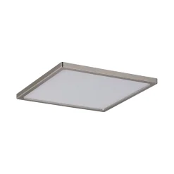 Panneau encastré LED Areo carré 180x180mm 11W 770lm 3000K Nickel mat