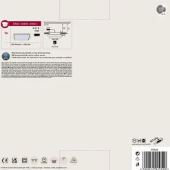 Panneau encastré LED Areo carré 180x180mm 11W 770lm 3000K Nickel mat