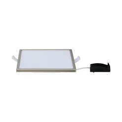 Panneau encastré LED Areo carré 180x180mm 11W 770lm 3000K Nickel mat