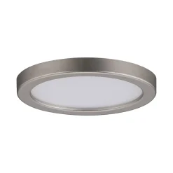 Panneau encastré LED Areo rond 80mm 5W 390lm 3000K Nickel mat