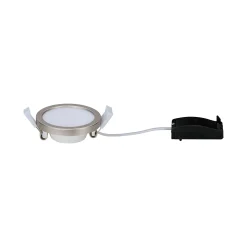 Panneau encastré LED Areo rond 80mm 5W 390lm 3000K Nickel mat