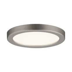 Panneau encastré LED Areo rond 80mm 5W 390lm 3000K Nickel mat