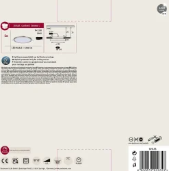Panneau encastré LED Areo IP44 rond 180mm 11W 770lm 3000K Nickel mat gradable