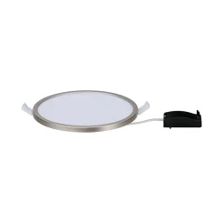 Panneau encastré LED Areo IP44 rond 180mm 11W 770lm 3000K Nickel mat gradable