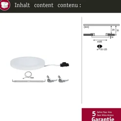 Panneau encastré LED Cover-it Promo rond 165mm 8,8W 880lm 3000K Blanc dépoli