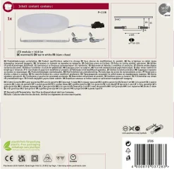 Panneau encastré LED Cover-it Promo rond 165mm 8,8W 880lm 3000K Blanc dépoli