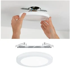 Panneau encastré LED 2in1 Cover-it rond 225mm 16,5W 1200lm 4000K Blanc dépoli