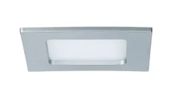 Panneau encastré LED IP44 carré 115x115mm 6W 390lm 4000K Chrome mat