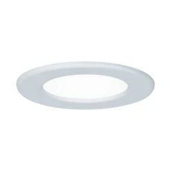 Panneau encastré LED IP44 rond 115mm 6W 390lm 4000K Blanc