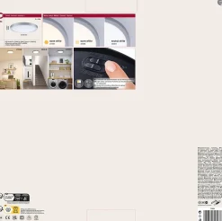 Panneau LED Abia 2 White Select Détecteur de mouvement crépusculaire (HF) rond 400mm 16W 1400lm 2700 - 4000K Chrome mat