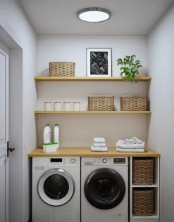 Panneau LED Abia 2 White Select Détecteur de mouvement crépusculaire (HF) rond 400mm 16W 1400lm 2700 - 4000K Chrome mat