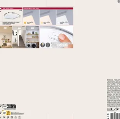 Panneau LED Abia 2 White Select Détecteur de mouvement crépusculaire (HF) carré 400x400mm 16W 1400lm 2700 - 4000K Blanc