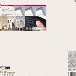 Panneau LED Abia 2 White Select Détecteur de mouvement crépusculaire (HF) carré 400x400mm 16W 1400lm 2700 - 4000K Chrome mat