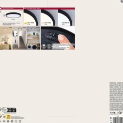 Panneau LED Abia 2 White Select Détecteur de mouvement crépusculaire (HF) rond 400mm 16W 1400lm 2700 - 4000K Noir