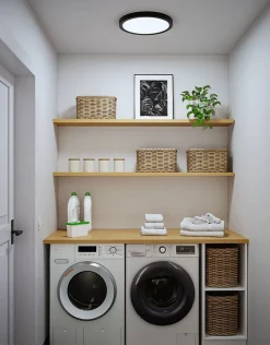 Panneau LED Abia 2 White Select Détecteur de mouvement crépusculaire (HF) rond 400mm 16W 1400lm 2700 - 4000K Noir