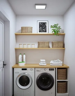 Panneau LED Abia 2 White Select Détecteur de mouvement crépusculaire (HF) carré 300x300mm 14W 900lm 2700 - 4000K Chrome mat