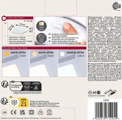 Panneau LED Abia 2 White Select Détecteur de mouvement crépusculaire (HF) carré 170x170mm 9,5W 1100lm 2700 - 4000K Blanc