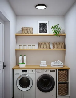 Panneau LED Abia 2 White Select Détecteur de mouvement crépusculaire (HF) rond 300mm 14W 1000lm 2700 - 4000K Noir